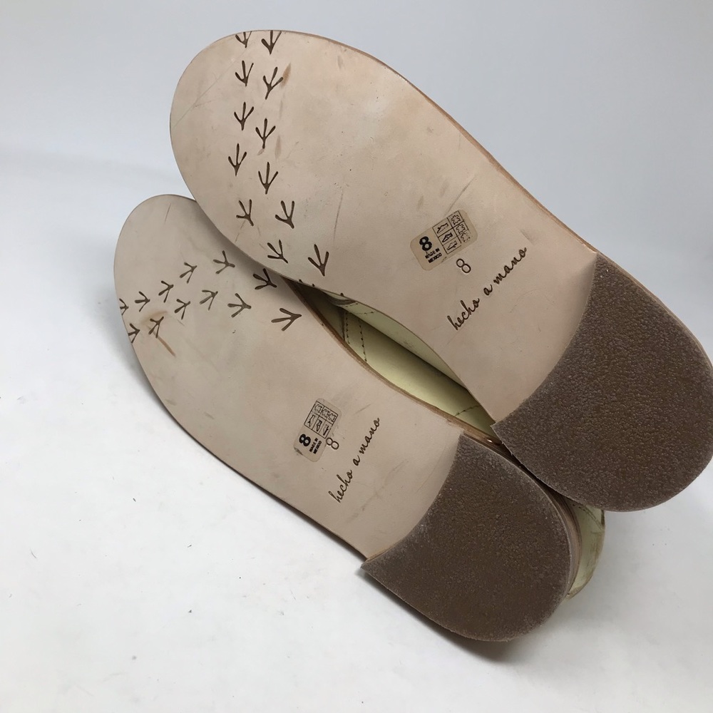Beek Two Birds Bunting Chukka Booties Boots Handmade Leather Sanded White 8 new - Picture 10 of 15